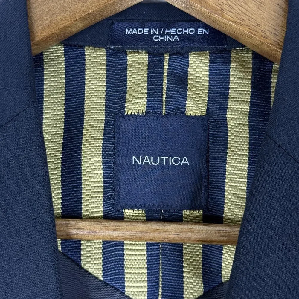 Nautica Blazer Boys 14 Blue Single Breasted Lined Gold Button Jacket Formal